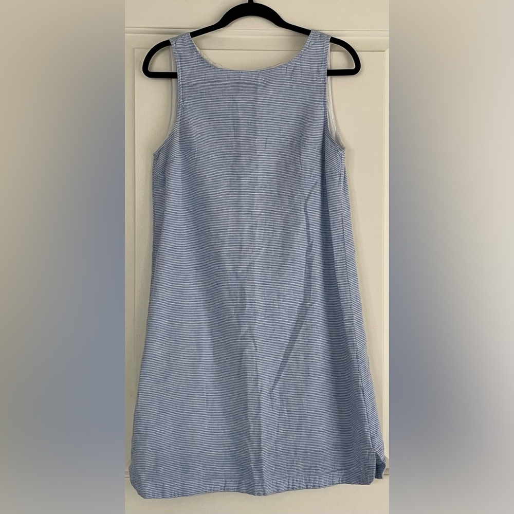 Beachlunchlounge Light Blue and White Striped Dress